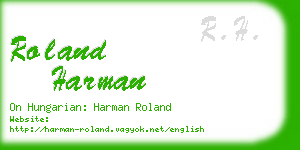 roland harman business card